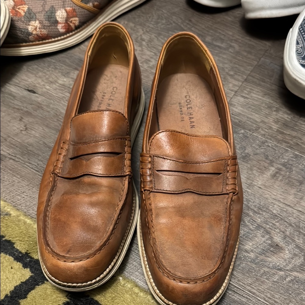 Cole Haan Lunargrand Brown Leather Loafers Timeless Design